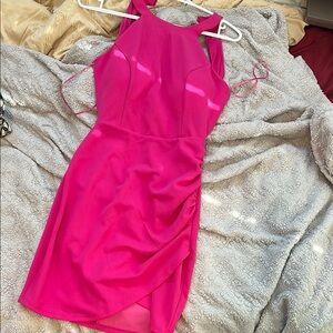 Elegant Pink Sleeveless Dress